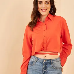 RARE Shirt Style Crop Top-image-65