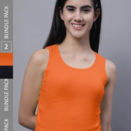 FBAR Pack Of 2 Round Neck Cotton Crop Tank Tops-image-67