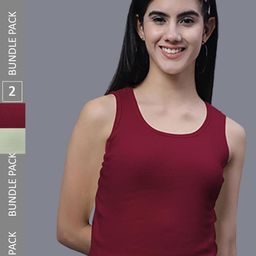 FBAR Pack Of 2 Ribbed Cotton Tank Tops-image-79
