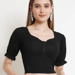 Popwings Women Self Design Crop Top-image-11