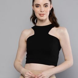Trend Arrest Round Neck Sleeveless Cotton Crop Top-69