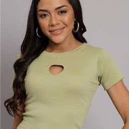 BROOWL Cut-Out Cotton Regular Crop Top-image-73