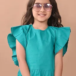 LilPicks Girls Flutter Sleeves Cotton Regular Top-53