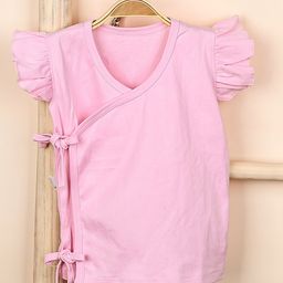 Moms Home Flutter Sleeve Organic Cotton Wrap Top-picture-36