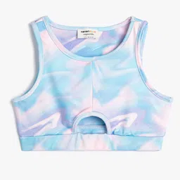 Koton Girls Print Round Neck Blouson Crop Top-image-41