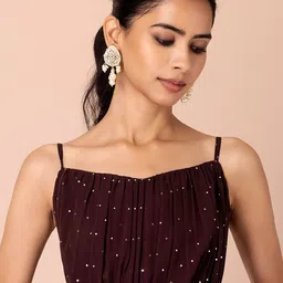 INDYA Women Purple Embellished Bralette Tops-image-49