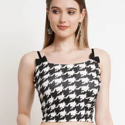 Popwings Women Self Design Crop Top-image-54