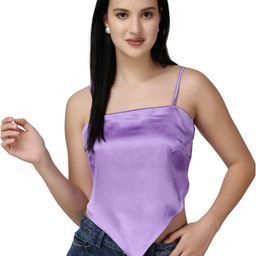 Popwings Women Shoulder Straps Crop Top-image-95