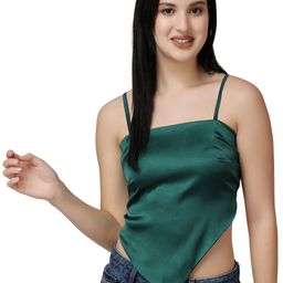 Popwings Women Shoulder Straps Crop Top-image-47