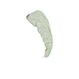 Doctor Towels Sea Green & White Banana Jacquard Floral Printed Hair Wrap Towel-image-66