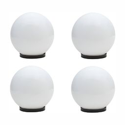 DENICRAAS White 4 Pieces Spherical Outdoor Lamps-26