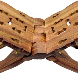 Divine Edge Wooden Rehal – Handcrafted Elegance for Your Sacred Moments Decorative Showpiece - 12 cm-image-83