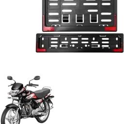 Bike Number Plate Frame with Reflector (Stander Size For All Bikes) _028 Bike Number Plate-2