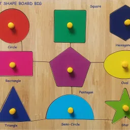Wooden Shapes Puzzle Board with Knob for Kids (Pack of 1 Pc)-21