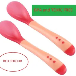 2 PC Silicone Baby Feeding Colour Changing Temperature Sensing Spoon- Silicone-26