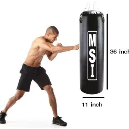 3 Feet Long Punching Bag Unfilled With Hanging Chain For Muay Thai & Kick Boxing Boxing Kit-image-48