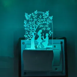 Multicolour 3D ” You Are My Life ” Beautiful Colour Changing Lamp For Decor/Gift Night Lamp-image-99