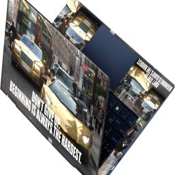 SCOTLON _All Panel_Beginning is always hardest_ Vinyl Laptop Skin Compatible for 15.5 inch-image-94