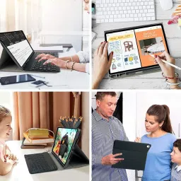 microware iPad 10.2/10.5 inch, Backlit keyboard case iPad 9th 8th 7th Gen (2021/20/19) Bluetooth Handheld Tablet Keyboard Compatible with Desktop, Laptop, Mac microware iPad 10.2/10.5 inch, Backlit keyboard case iPad 9th 8th 7th Gen (2021/20/19) Bluetooth Tablet Keyboard (black) image 5