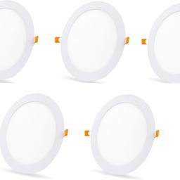 18 Watt Ultra Slim White Led Super Bright Panel Light Round Shape Conceal POP Light (Pack of 05) Recessed Ceiling Lamp-18