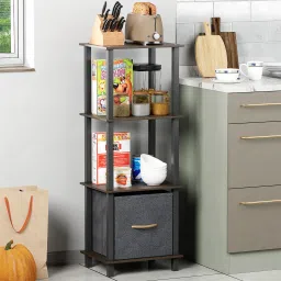 Containers Kitchen Rack MRM-001 Wenge Kitchen Shelf Wood, Carbon Steel-image-26