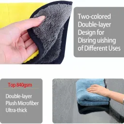 Multi-Purpose Super Absorbent Microfiber cloth for Home MCt30x3.380(PACK OF 4) Wet and Dry Microfiber Cleaning Cloth-image-82