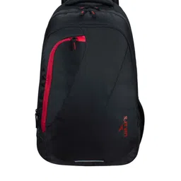LUNAR'S Unisex Black & Red Embroidered Backpack-image-29