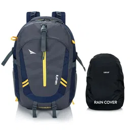 LUNAR'S Unisex Blue & Grey Embroidered Backpack-image-30
