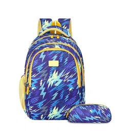 THE CLOWNFISH Kids Printed Backpack with Zip Pouch-95