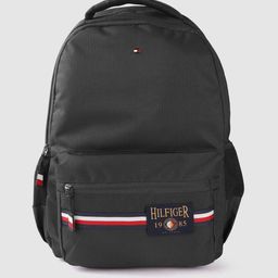 Tommy Hilfiger Unisex Black Solid Backpack-0