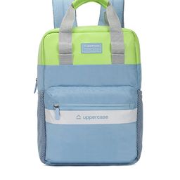 uppercase Vegan Leather Colourblocked Laptop Backpack-43
