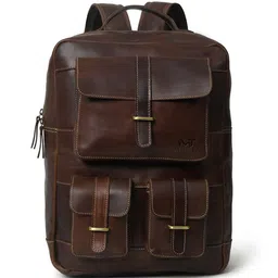 MaheTri Portland Unisex 15 inch Laptop Leather Backpack-41