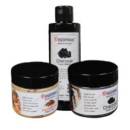 Deyomkar Natural Herbal Charcoal Facewash Scrub & Sandalwood Face Pack - 600 ml-13
