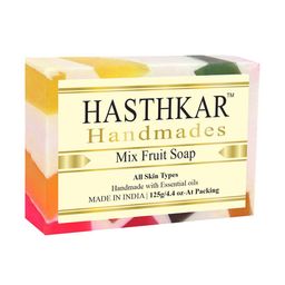 Hasthkar Set of 4 Mix Fruit Handmade Soaps for All Skin Types - 125 g Each image 5