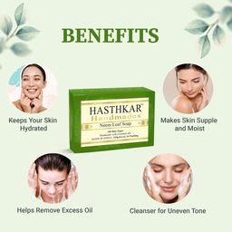 Hasthkar Set of 4 Neem Leaf Handmade Soaps for All Skin Types - 125 g Each image 2