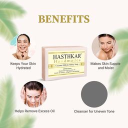 Hasthkar Set of 6 Handmade Coconut Milk & Honey Soap with Glycerin - 125 g Each image 5