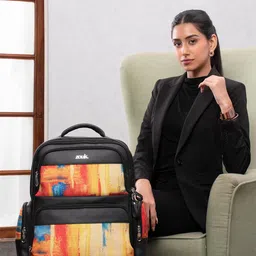 ZOUK Unisex 16 Inch Abstract Medium Backpack-16