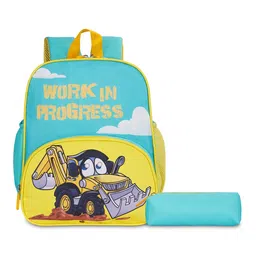 THE CLOWNFISH Graphic Printed Padded Backpack with Stationery Pouch-63