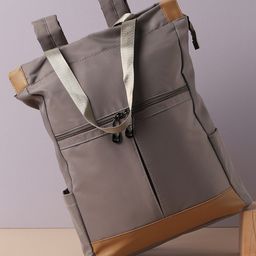 HAUTE SAUCE by Campus Sutra Women Grey & Brown Backpack-15