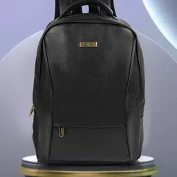Veneer Unisex Black Backpack-41