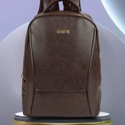 Veneer Unisex Brown Backpack-36
