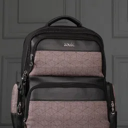ZOUK Travancore Unisex Geometric Printed Backpack with Compression Straps image 3