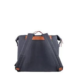 STRAP IT Unisex Grey Leather Backpack image 2