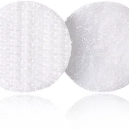 vardhman Strong self adhesive back Hook And Loop Dot Fasteners 100 set , 18 mm ( 3/4 inch ) color white Sew-on Velcro image 2