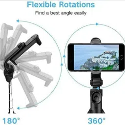 wazny Best XT-02 Bluetooth Extendable Selfie Stick Wireless Remote, 2 Level Fill Light Tripod Bracket, Tripod image 3