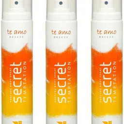 secret temptation Te Amo Breeze Perfume Pack of 3 Deodorant Spray-For Women-picture-35