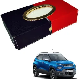 Chrom-Black-Red Tisue Box Leatherete-258 Vehicle Tissue Dispenser-image-75