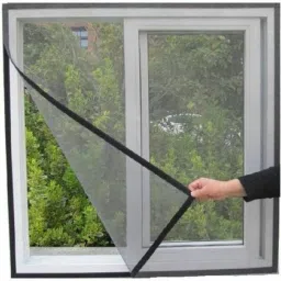 buyagain HDPE - High Density Poly Ethylene Infants Washable HDPE - High Density Poly Ethylene Adults Insect Net, Black, PVC Window Mosquito Mesh Stitched Net Screen with Hook & Loop Tape 5X6 FT BLACK PVC Mosquito Net (Black) Mosquito Net image 4