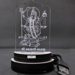 3D USB MAHAKALI MAA Night Lamp for Car/Office/Desktop/Gift/Table Top 7 Color Change Light Size 3 Inch Night Lamp-20