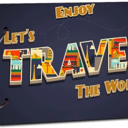 Travel in World Scrap Book Photo Album Size 8.5x6 inch 20 sheet Theme,Scrapbook Kit-image-33